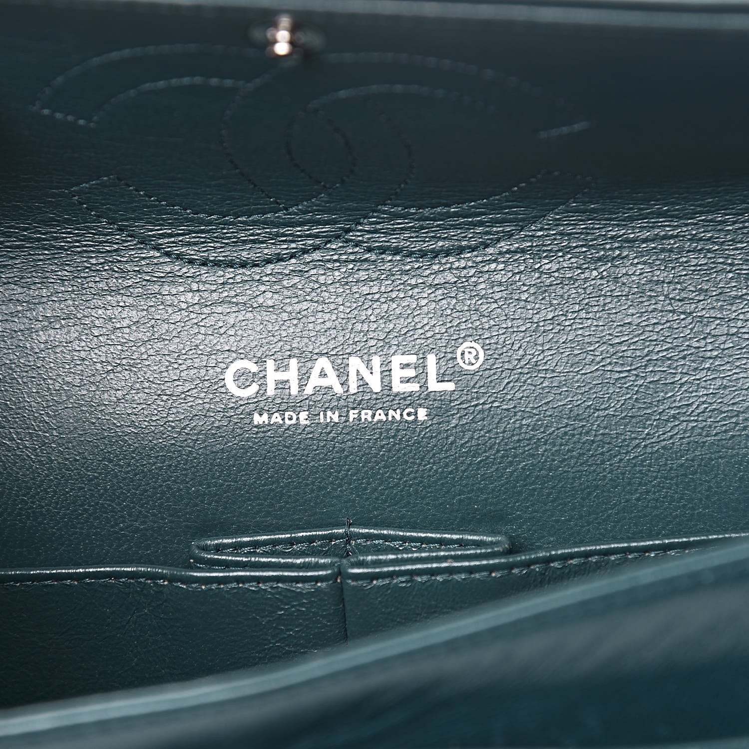 Chanel Lambskin Quilted Medium Double Flap Dark Green 6 of 16