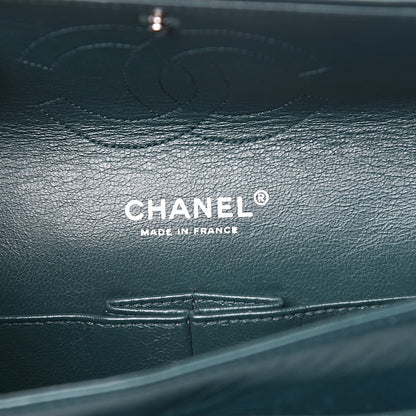 Chanel Lambskin Quilted Medium Double Flap Dark Green 6 of 16
