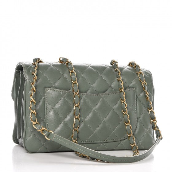 Chanel Lambskin Quilted Coco Vintage Flap Green 4 of 13