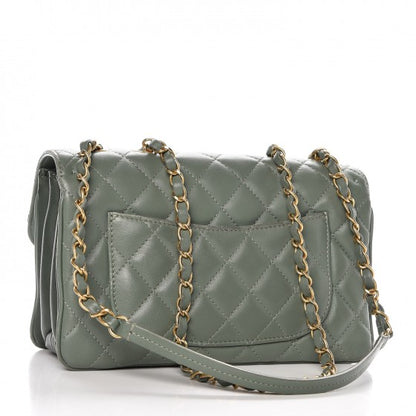 Chanel Lambskin Quilted Coco Vintage Flap Green 4 of 13