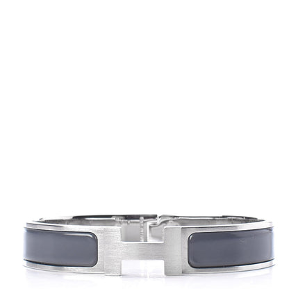 Hermes Matte Enamel Narrow Clic Clac HH Bracelet GM Slate 1 of 5