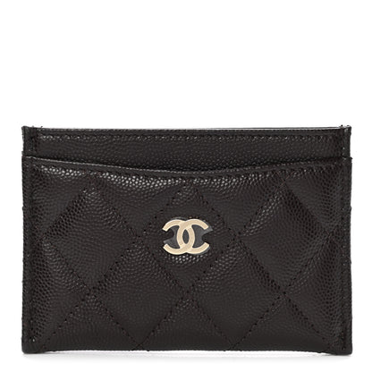 Chanel Caviar Quilted Card Holder Dark Brown 1 of 9