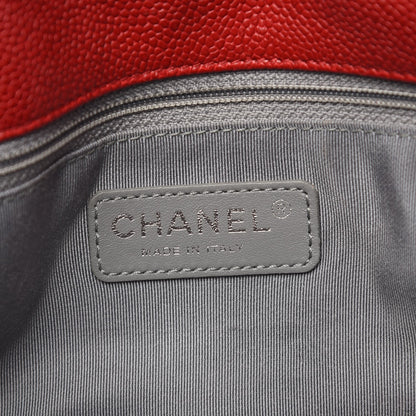 Chanel Caviar Quilted Large French Riviera Flap Red 6 of 9