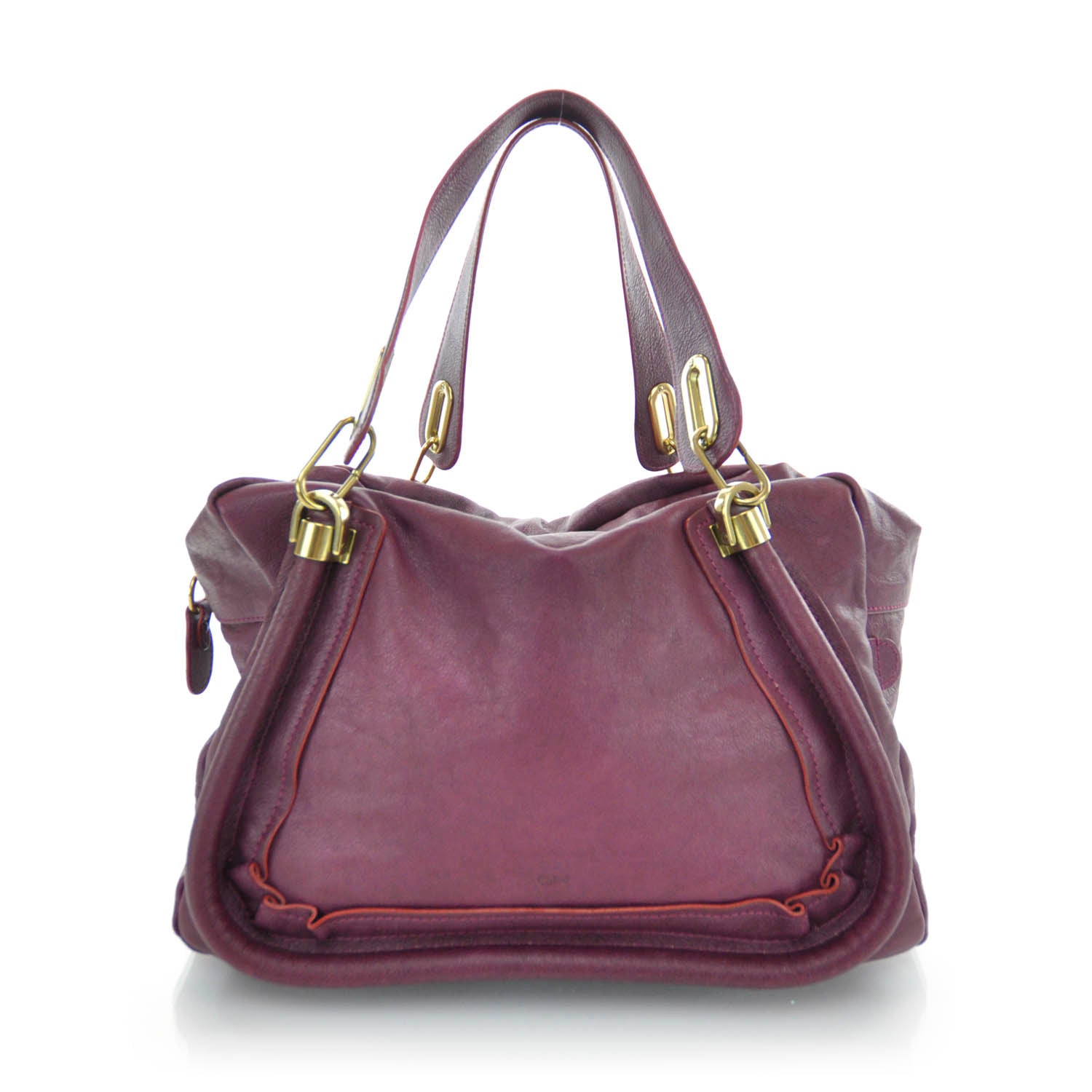 Chloe Calfskin Paraty Tote Purple 1 of 8