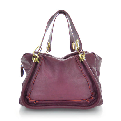 Chloe Calfskin Paraty Tote Purple 1 of 8