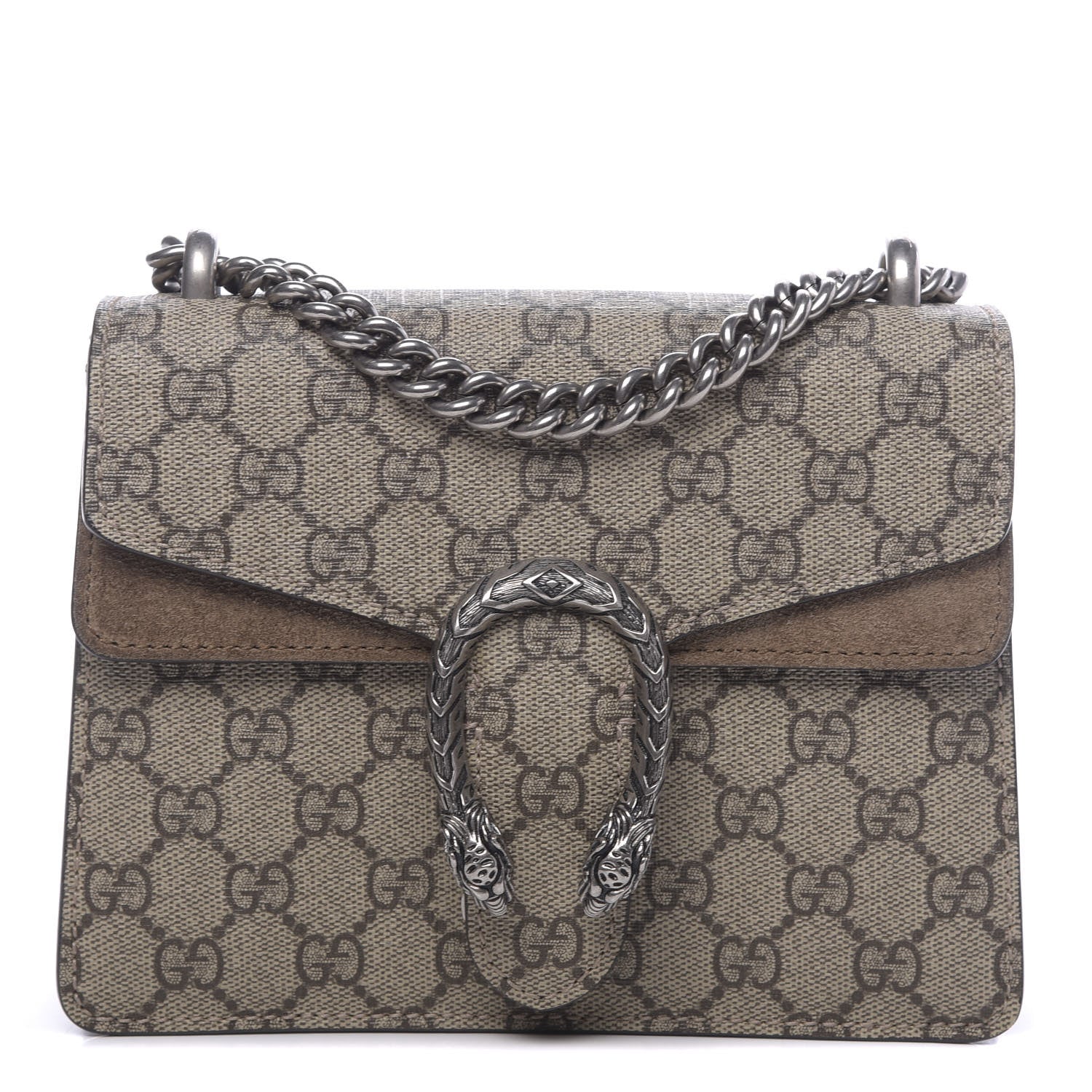 Gucci GG Supreme Monogram Mini Dionysus Shoulder Bag Taupe 1 of 11