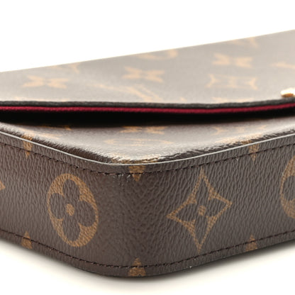 Louis Vuitton Monogram Pochette Felicie Chain Wallet Fuchsia 8 of 10