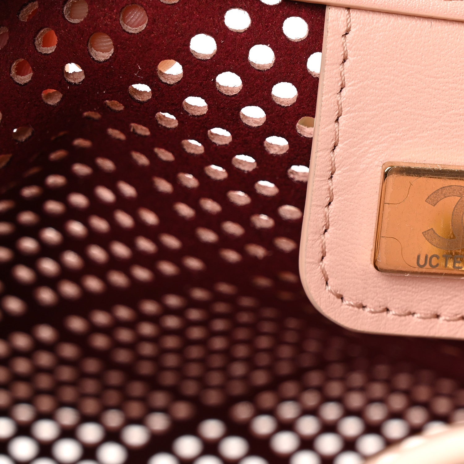 Chanel Perforated Calfskin Quilted Mini Chanel 25 Handbag Light Pink 6 of 10