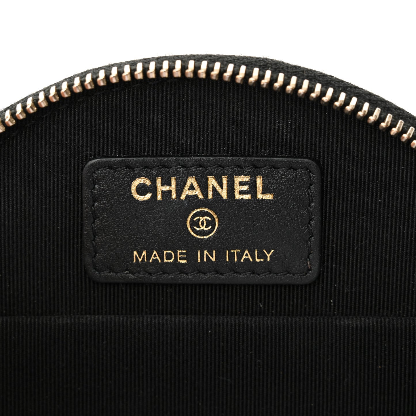 Caviar Quilted Round Handle With Care Vanity With Chain Black