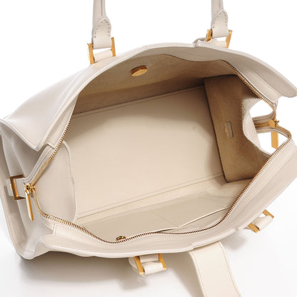 Saint Laurent Calfskin Medium Classic Y Cabas Chalk 5 of 9