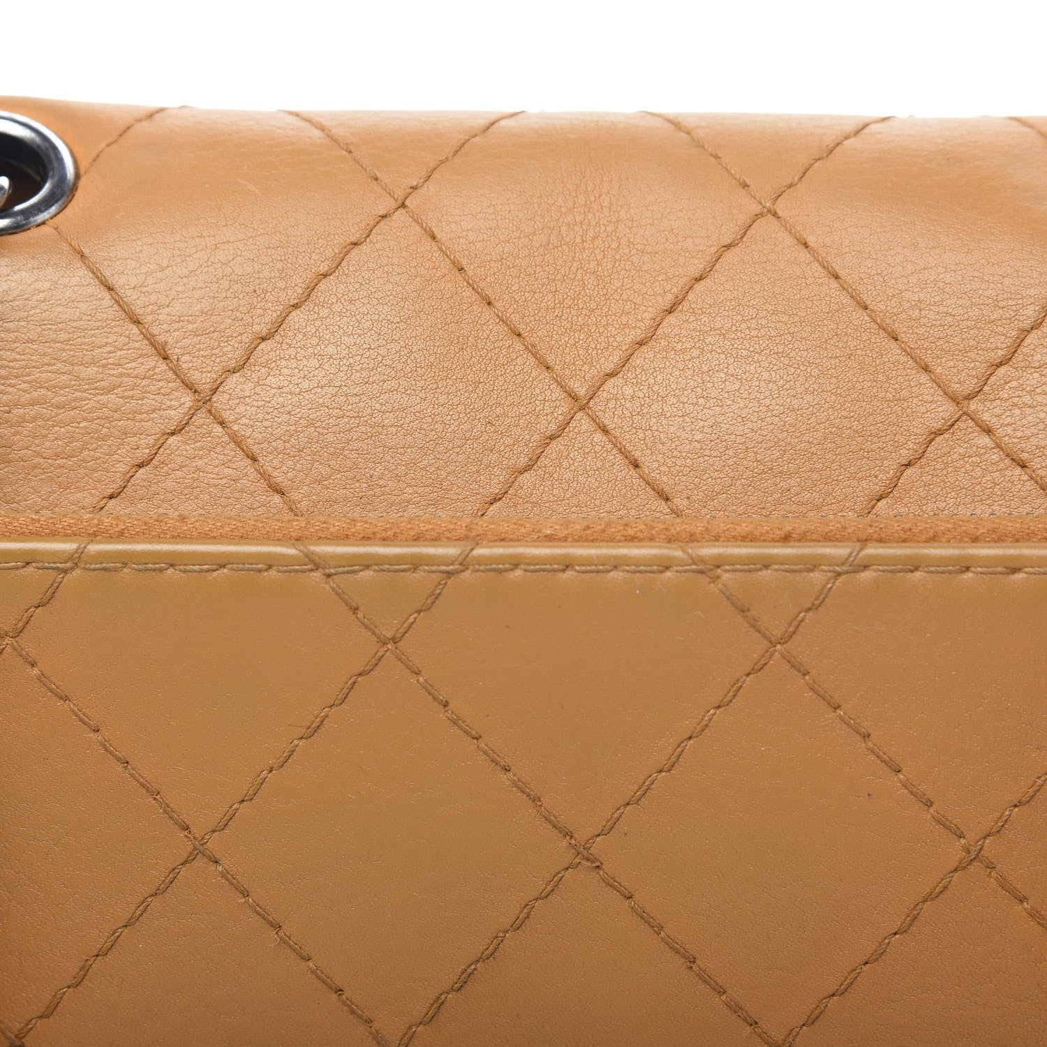 Chanel Calfskin Stitched Medium CC Sellier Flap Beige 8 of 13