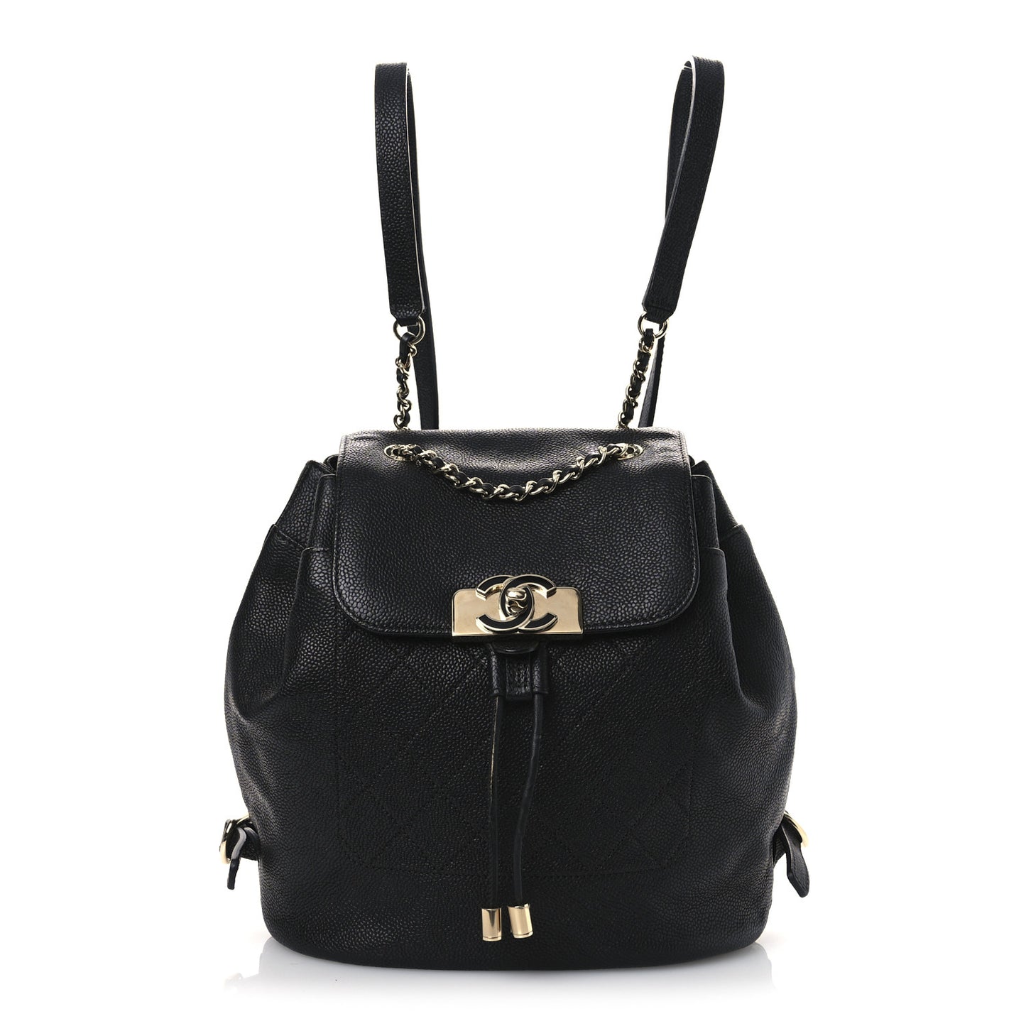 Caviar Quilted Backpack Black
