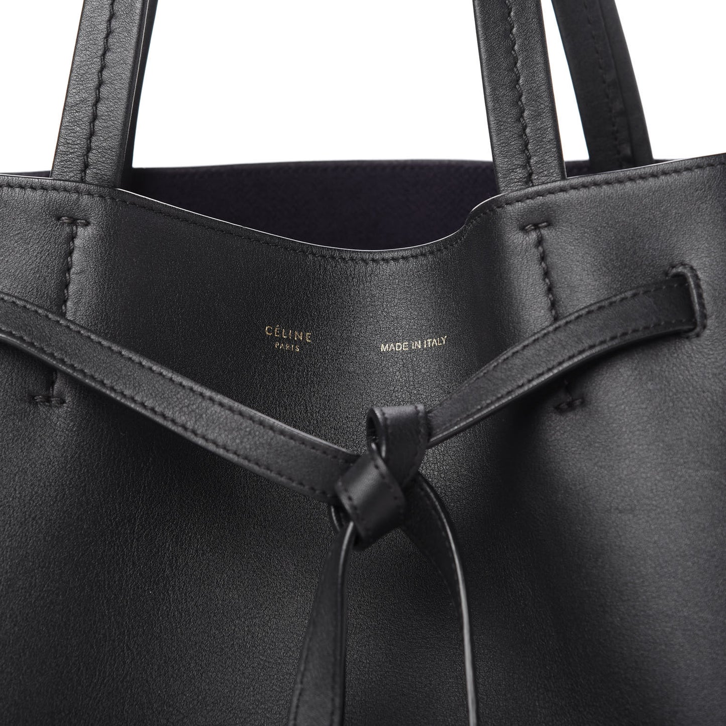 Smooth Calfskin Small Belt Cabas Phantom Black