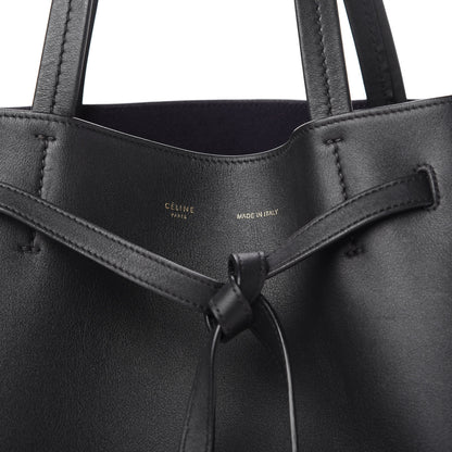 Celine Smooth Calfskin Small Belt Cabas Phantom Black 9 of 9