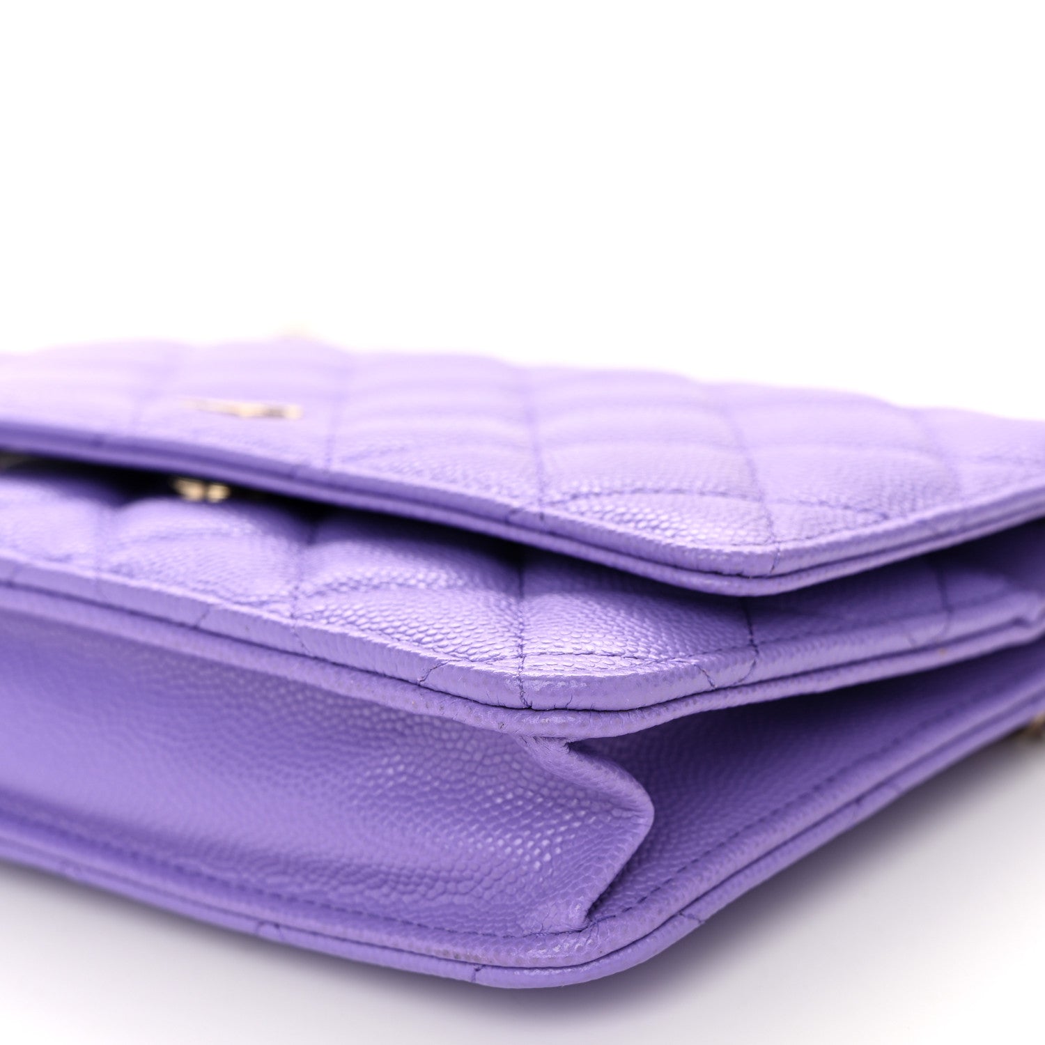 Chanel Caviar Quilted Wallet on Chain WOC Purple 11 of 13