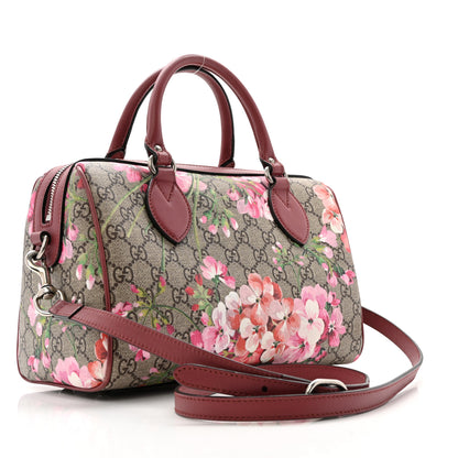 Gucci GG Supreme Monogram Blooms Small Boston Beige Multicolor Dry Rose 3 of 14