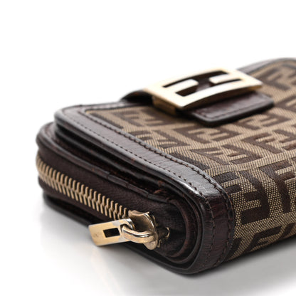 Fendi Zucchino Compact Wallet Tobacco 9 of 18