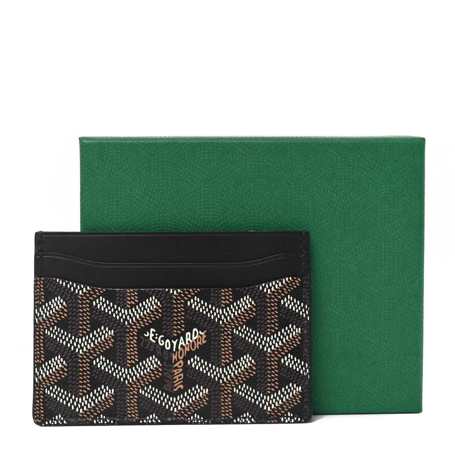 Goyardine Saint Sulpice Card Holder Black