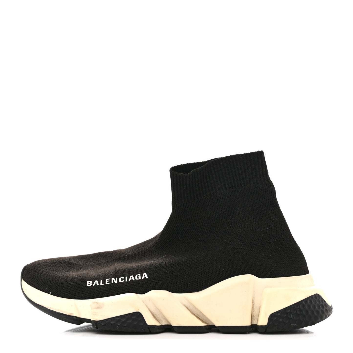 Neoprene Knit Womens Speed Sneakers 37 Black White