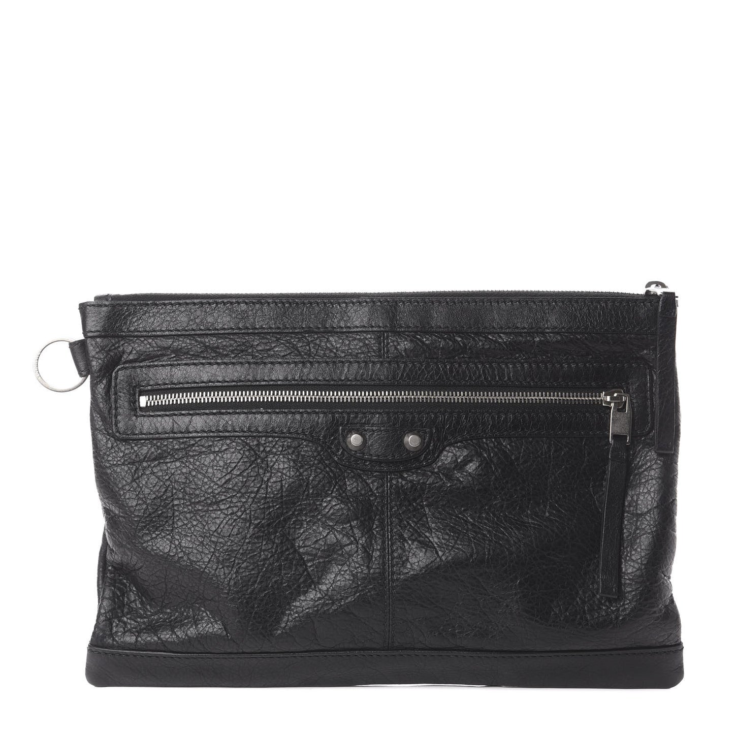 Agneau Arena Classic Hardware Medium Clip Black