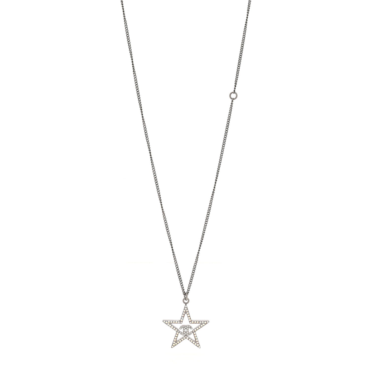 Chanel Ruthenium Crystal Star CC Necklace 1 of 5