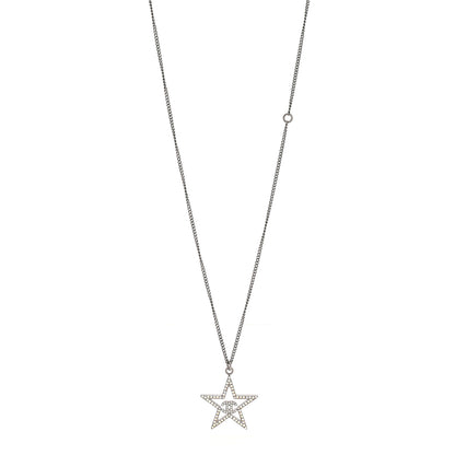 Chanel Ruthenium Crystal Star CC Necklace 1 of 5