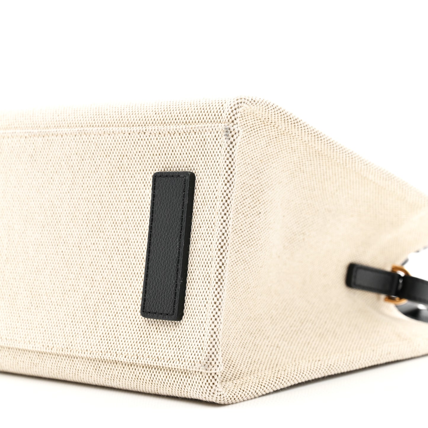 Canvas Calfskin La Medusa Small Tote Bag Beige