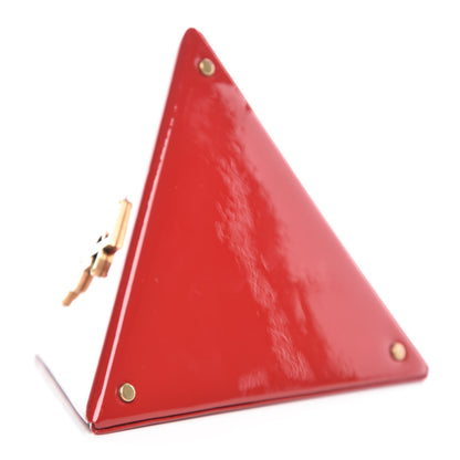 Saint Laurent Patent Pyramid Clutch Rouge 5 of 9