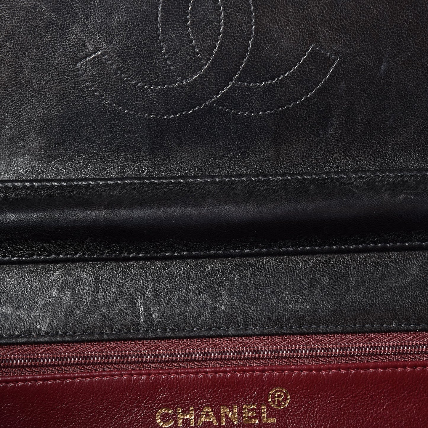Lambskin Quilted Medium Single Flap Black