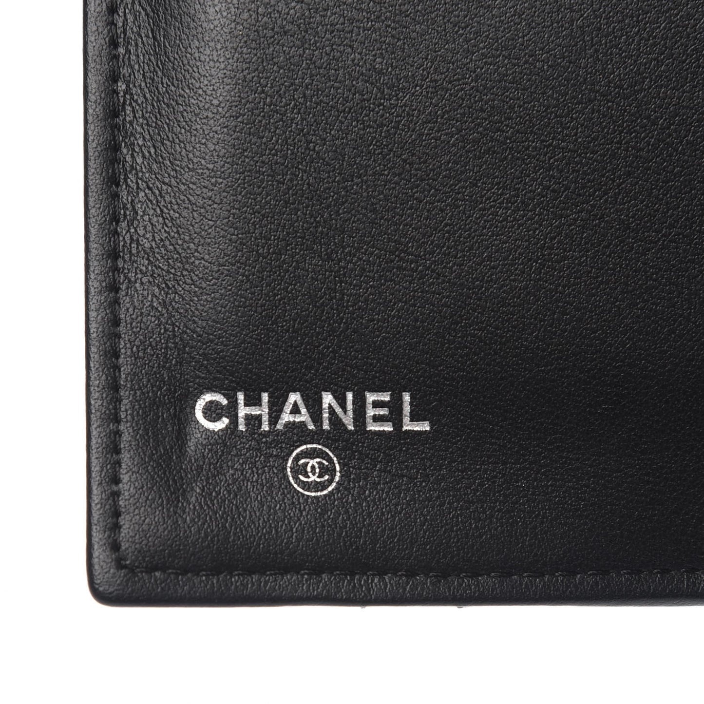 Calfskin Chevron Quilted Medium Boy Flap Wallet Black