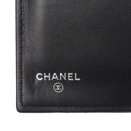 Chanel Calfskin Chevron Quilted Medium Boy Flap Wallet Black 6 of 8