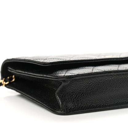 Chanel Caviar Quilted Wallet On Chain WOC Black 10 of 12