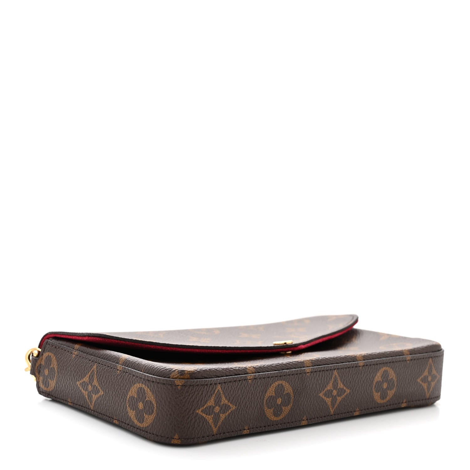 Louis Vuitton Monogram Pochette Felicie Chain Wallet Fuchsia 5 of 10