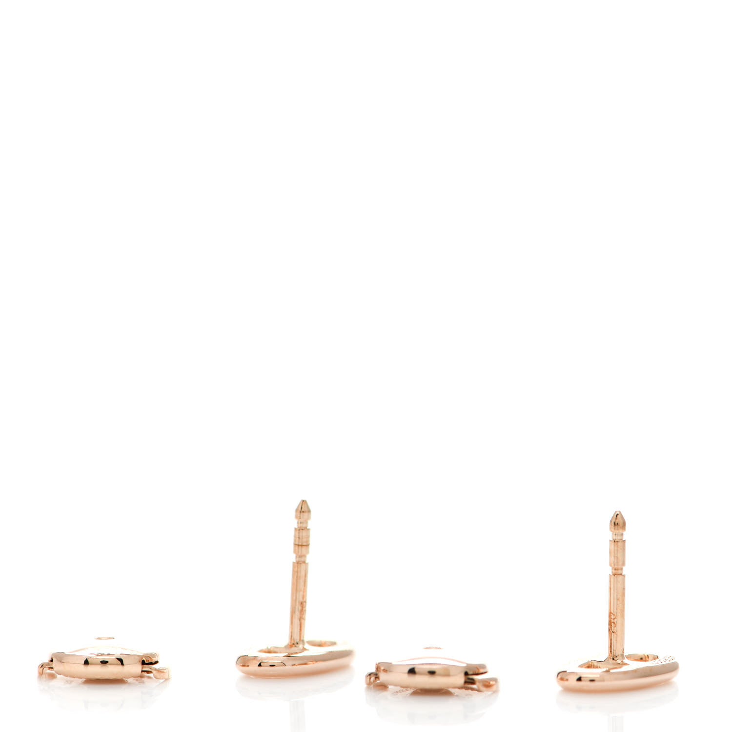 Hermes 18K Rose Gold TPM Farandole Stud Earrings 5 of 6