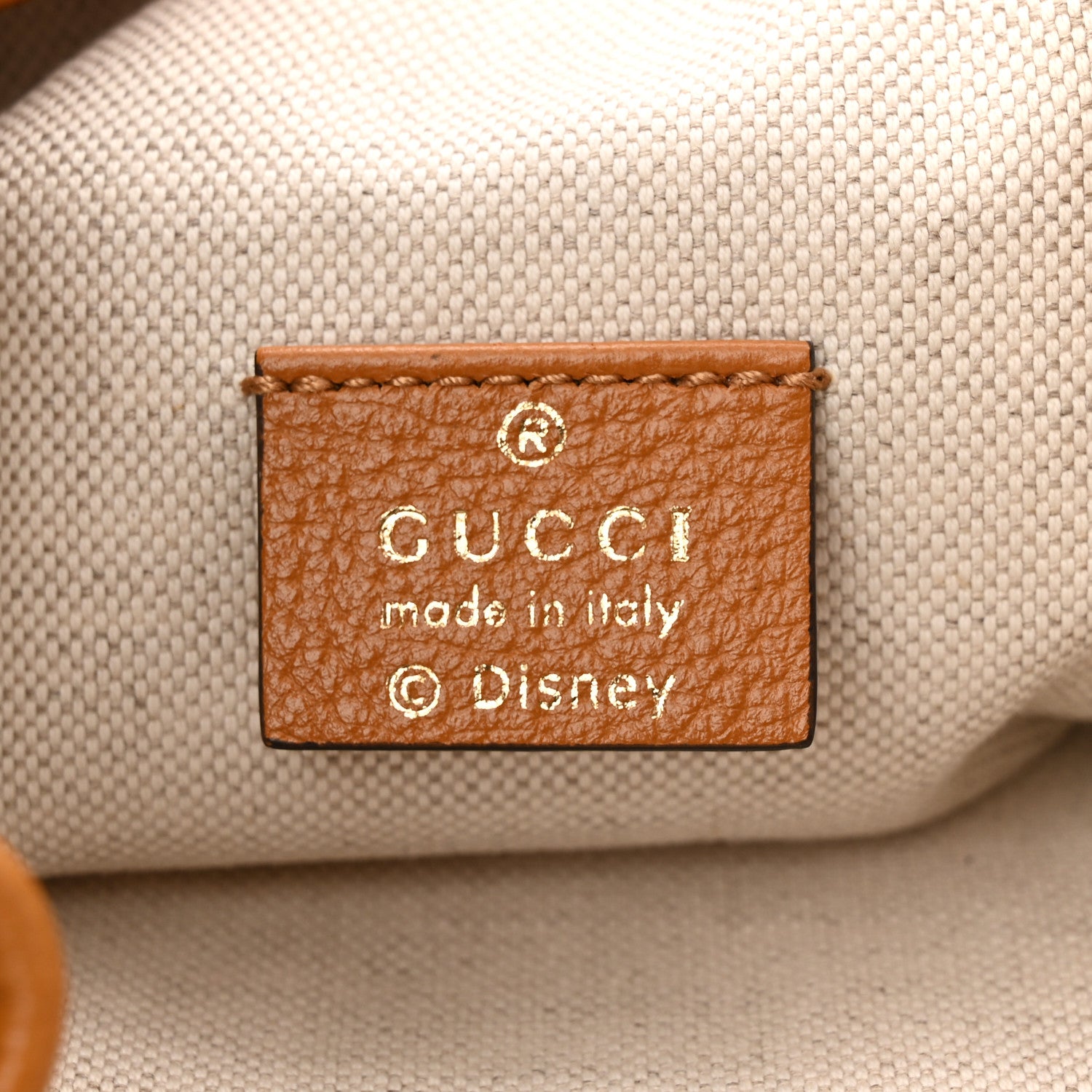Gucci X DISNEY Mini Vintage GG Supreme Monogram Bucket Bag Beige Vintage Sun Oil 6 of 10