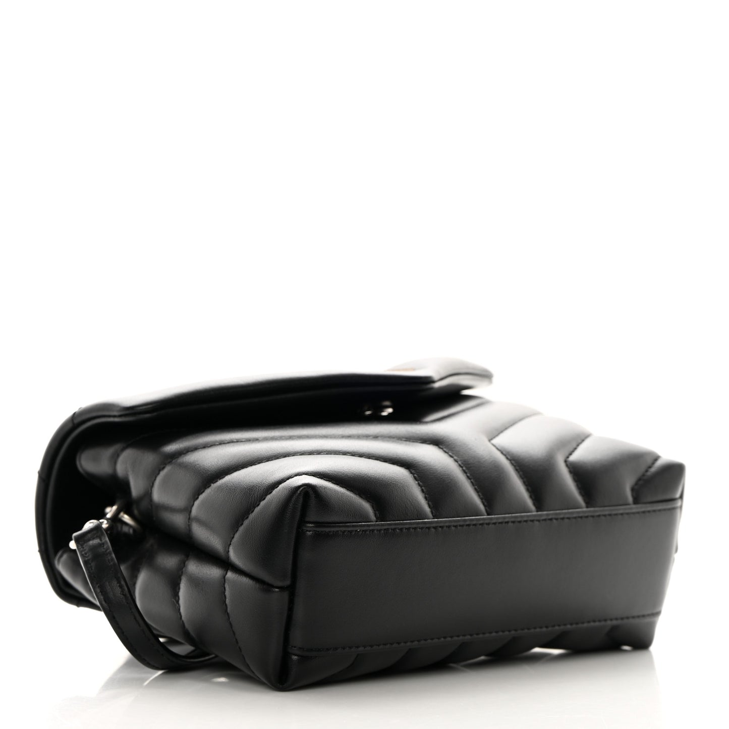 Calfskin Y Quilted Monogram Toy Loulou Crossbody Bag Black