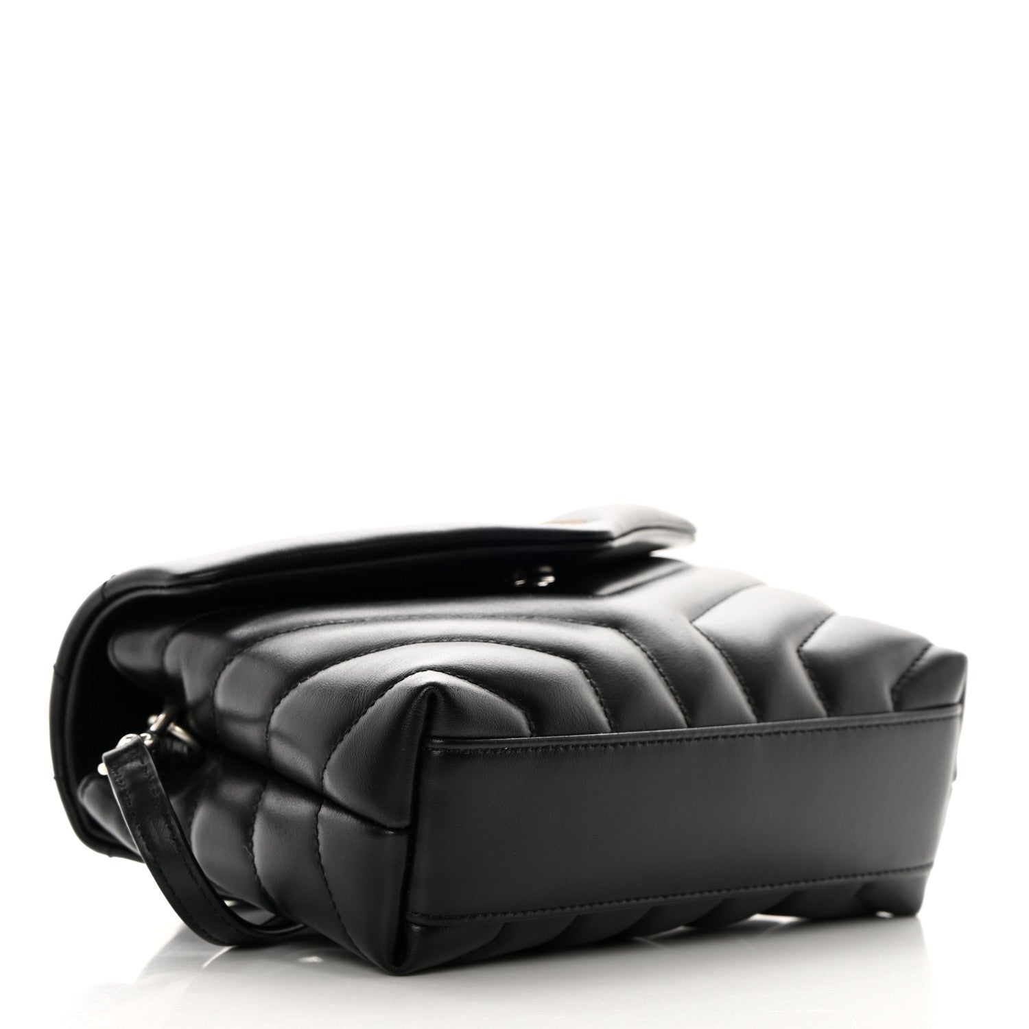 Saint Laurent Calfskin Y Quilted Monogram Toy Loulou Crossbody Bag Black 4 of 13