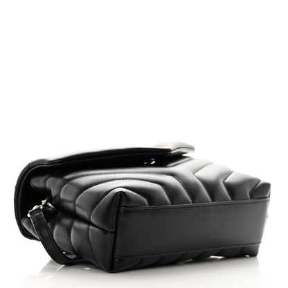 Saint Laurent Calfskin Y Quilted Monogram Toy Loulou Crossbody Bag Black 4 of 13