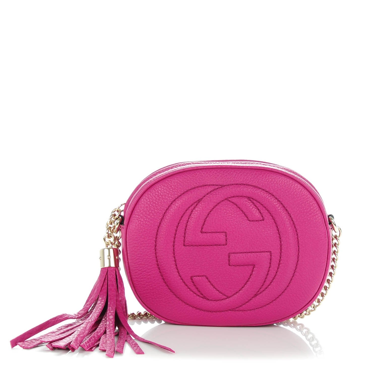 Gucci Cellarius Calfskin Mini Soho Chain Bag Bright Bouganville 1 of 7