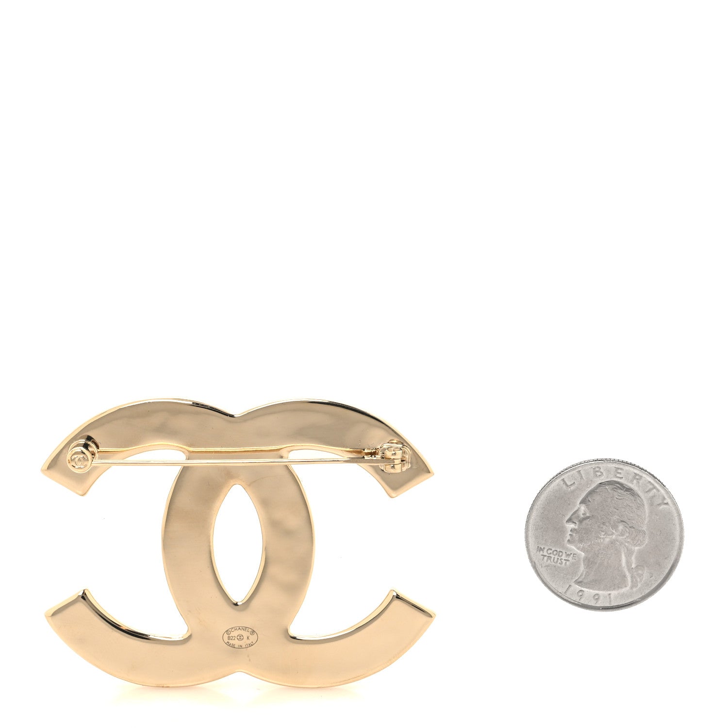Chanel Tweed CC Brooch Silver Multicolor 2 of 4