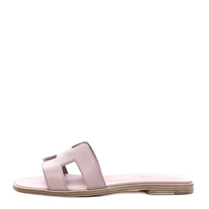 Hermes Epsom Oran Sandals 36 Rose Porcelaine 1 of 9