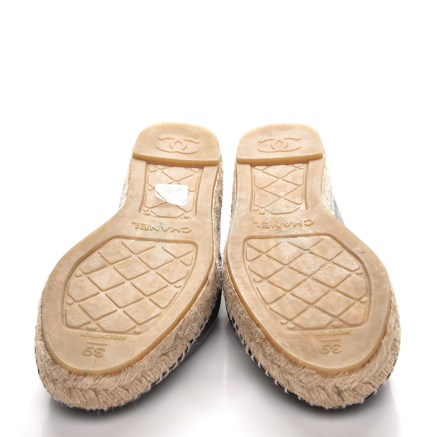 Chanel Lambskin CC Espadrilles 39 Black 6 of 10