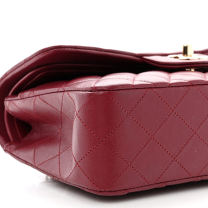 Chanel Lambskin Quilted Small Double Flap Burgundy 9 of 11