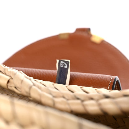 Chloe Raffia Calfskin Marcie Basket Tan 7 of 13