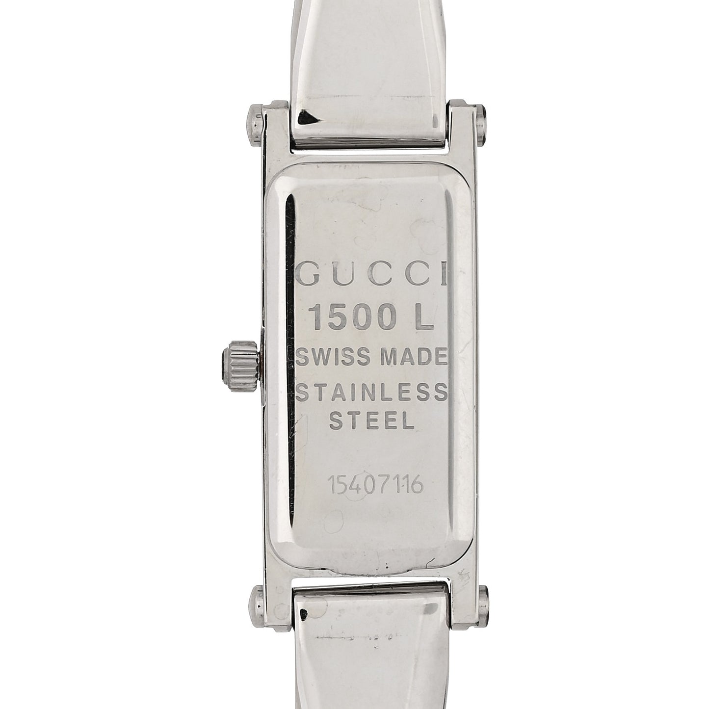Stainless Steel 12mm 1500L Horsebit Quartz Watch Black