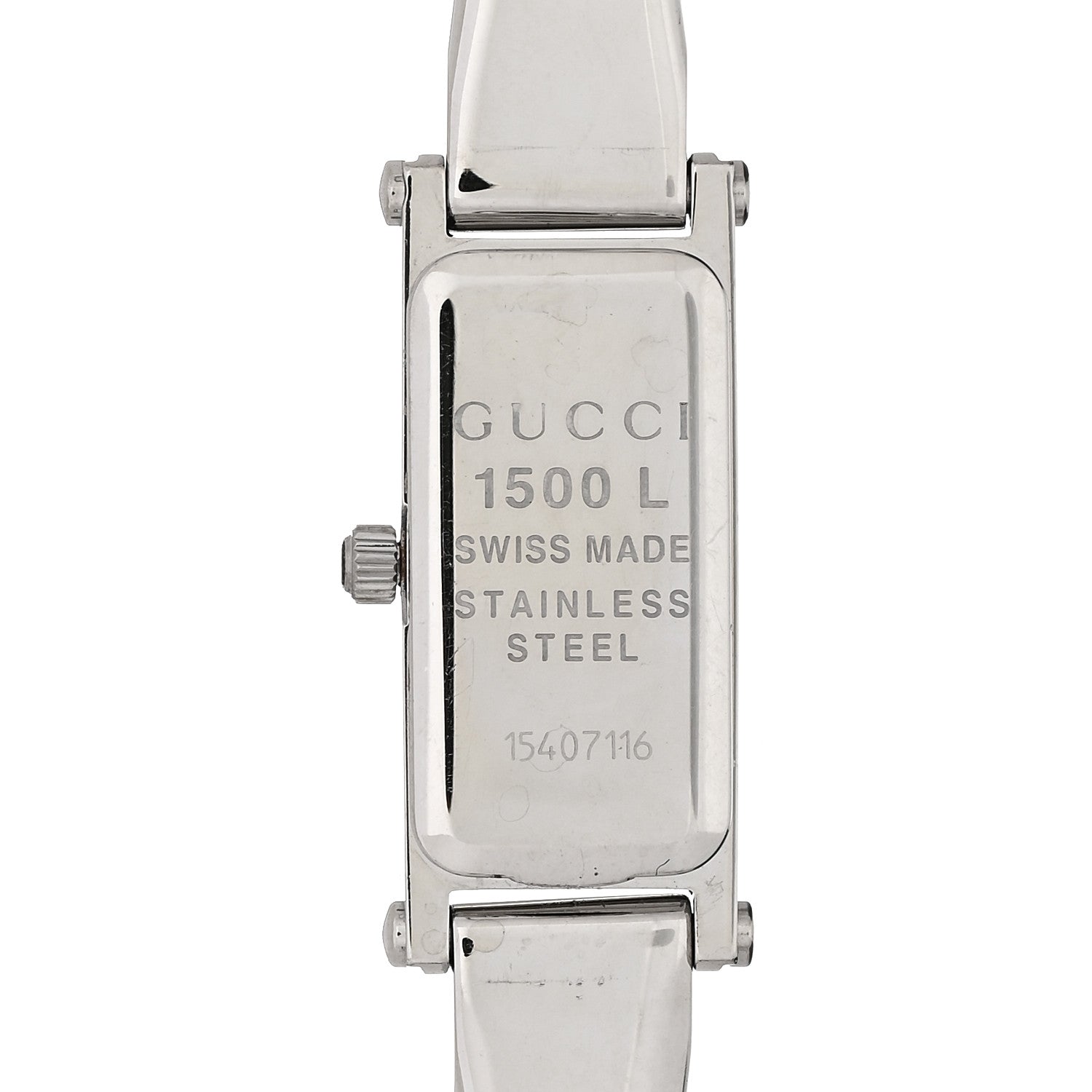 Gucci Stainless Steel 12mm 1500L Horsebit Quartz Watch Black 4 of 4
