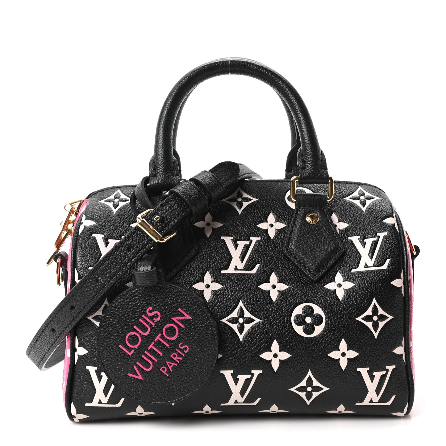Empreinte Monogram Spring in the City Speedy Bandouliere 20 Black White Pink