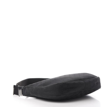 Gucci Monogram Medium Half Moon Hobo Black 3 of 10