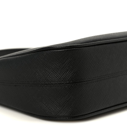 Prada Saffiano Lux Mini Re-Edition Shoulder Bag Black 9 of 10