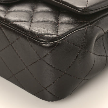 Chanel Lambskin Quilted Mini Rectangular Flap Dark Brown 9 of 9